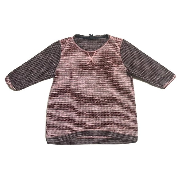 H&M Womens 3/4 Cuff Sleeve Texture Marl Pullover Raglan Sweatshirt Top Medium M - Picture 5 of 12